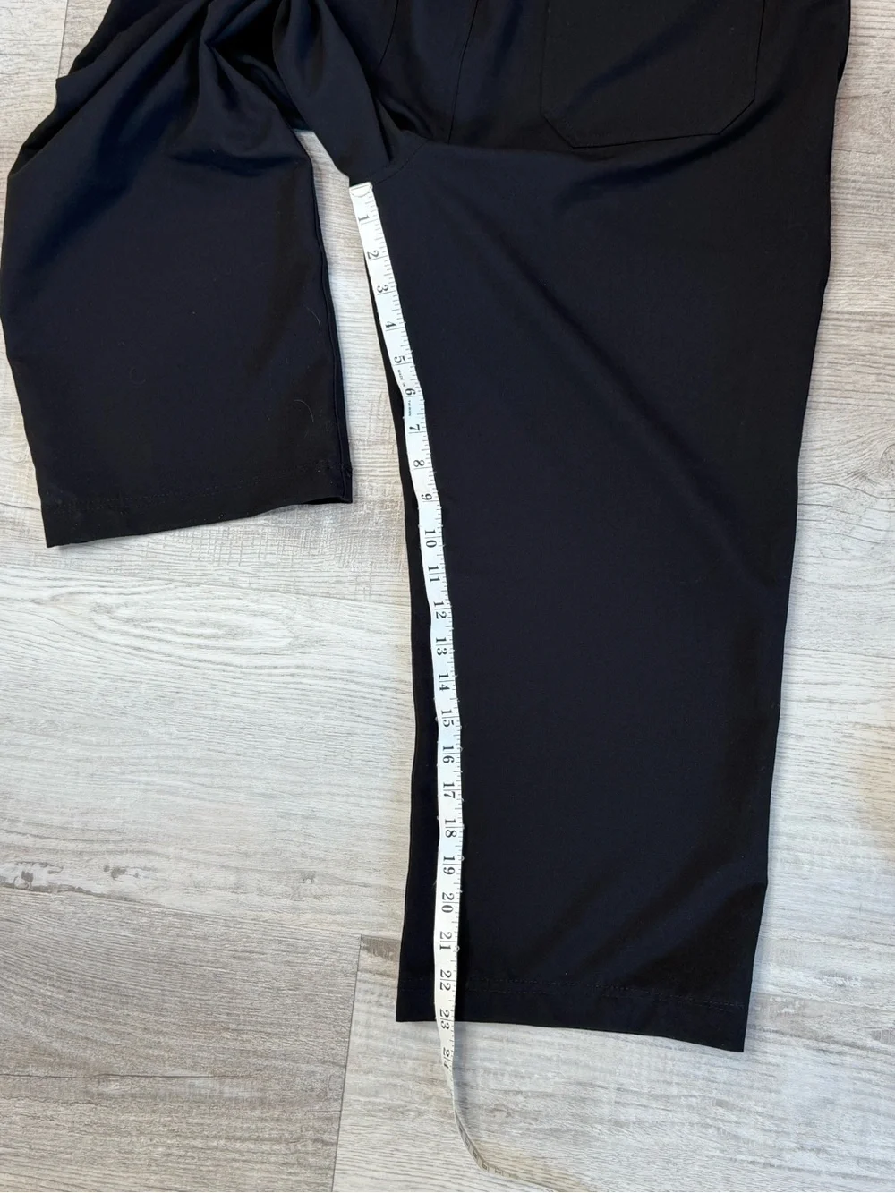 Figs Men's Pisco Straight-Leg Scrub Pant Size L/S Black Altered 23” inseam